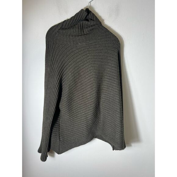 Mystree Gray Long Sleeve Ribbed Turtleneck Sweater Sz L - Picture 2 of 3